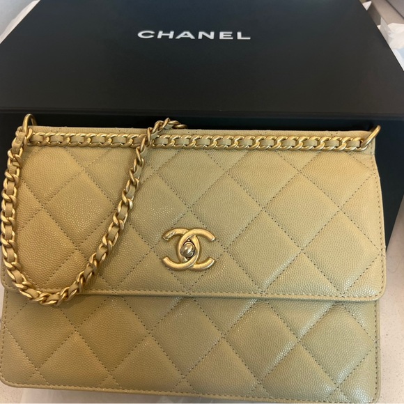 23A Dark beige Chanel flap bag - Picture 3 of 15